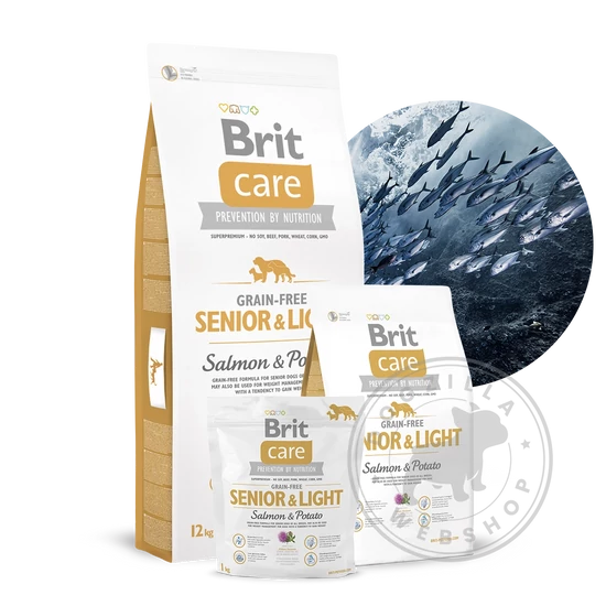 Brit Care GrainFree Senior &amp; Light Salmon gabonamentes kutyatáp - többféle kiszerelésben