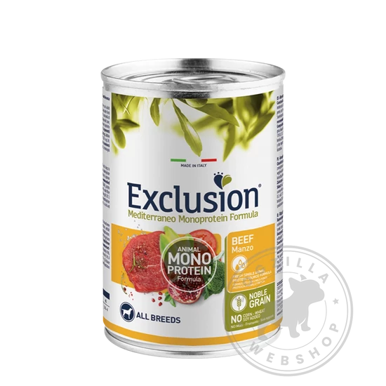 Exclusion Mono Protein Beef Adult Noble Grain felnőtt kutyáknak, marha - 400gr