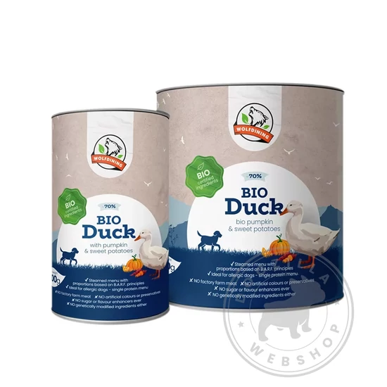 Farkaskonyha BIO Duck párolt menü - 70% kacsahús
