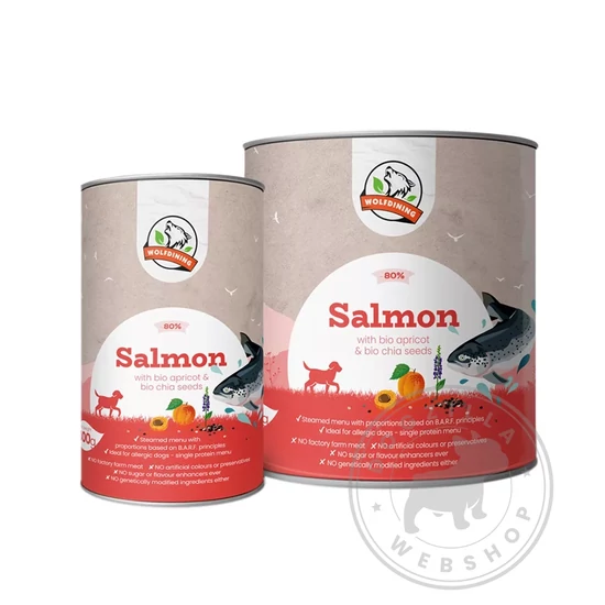 Farkaskonyha BIO Salmon párolt menü - 80% lazachús