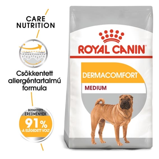 ROYAL CANIN Medium Dermacomfort Adult - közepes testű felnőtt és idősödő száraz kutyatáp - 12kg