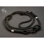 Kép 1/3 - GODDOG NAKITH 110-200 cm fekete hosszabítható kötél póráz