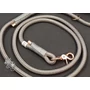 Kép 5/5 - GODDOG MAFDET ezüst kötél póráz - rose gold kiegészítőkkel